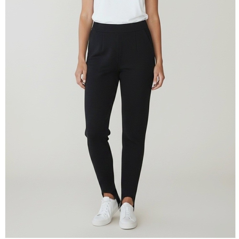 St John Basics Santana Knit Stirrup Pants High Rise Pleated Size 4 Vintage